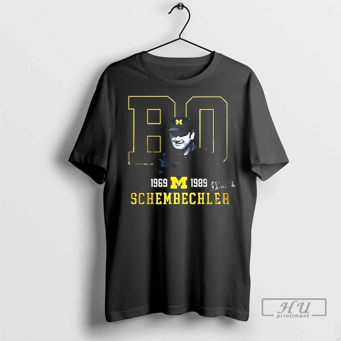 Officials Michigan Wolverines Bo Schembechler Big House Football Remembrance Signature T Shirt