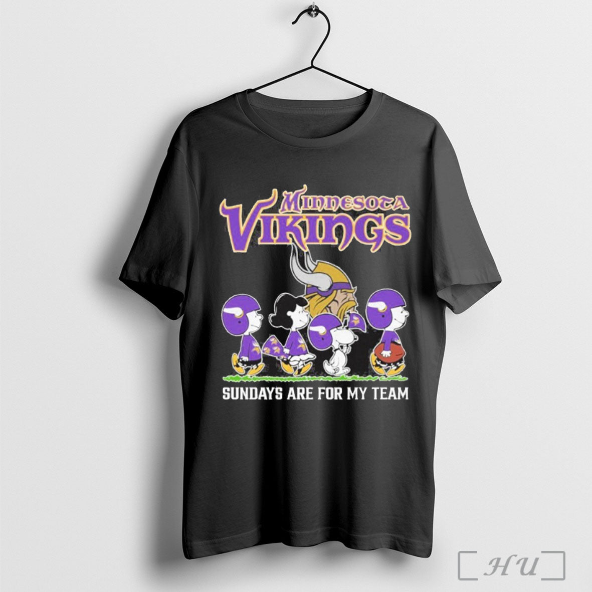 Officials Minnesota Vikings X The Peanuts Walking Sundays Are For My Team T Shirt Unisex