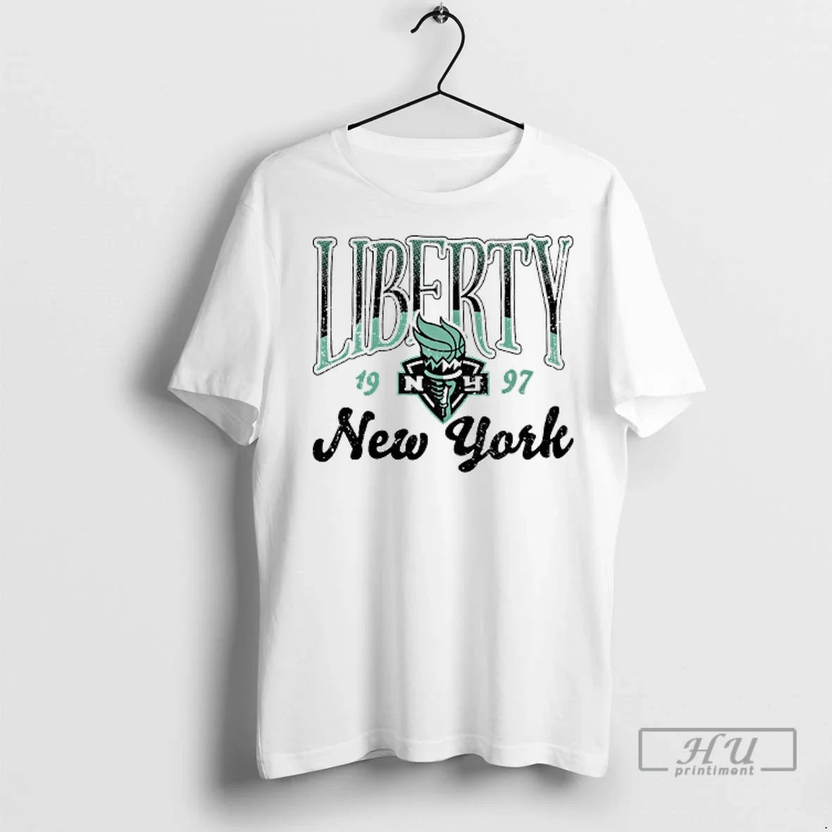 Officials New York Liberty Wnba 1997 Oatmeal Sky High Fleece T Shirts Unisex