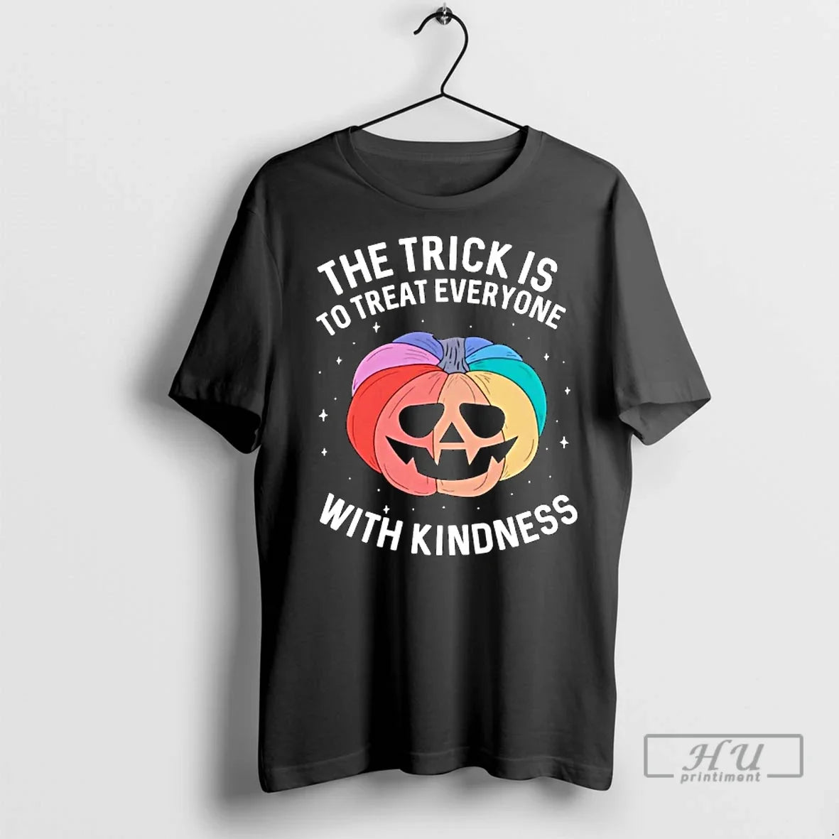 Officials Pumpkin The Trick Is To Treat Everyone With Kindness Halloween T Shirts Unisex