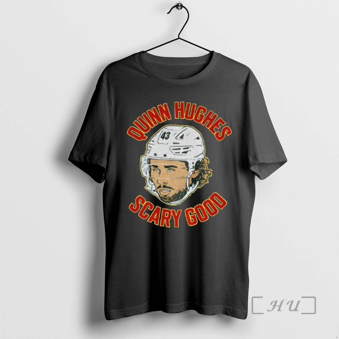 Officials Quinn Hughes Big Face Minnesota Wild Hockey Scary Good Unisex
