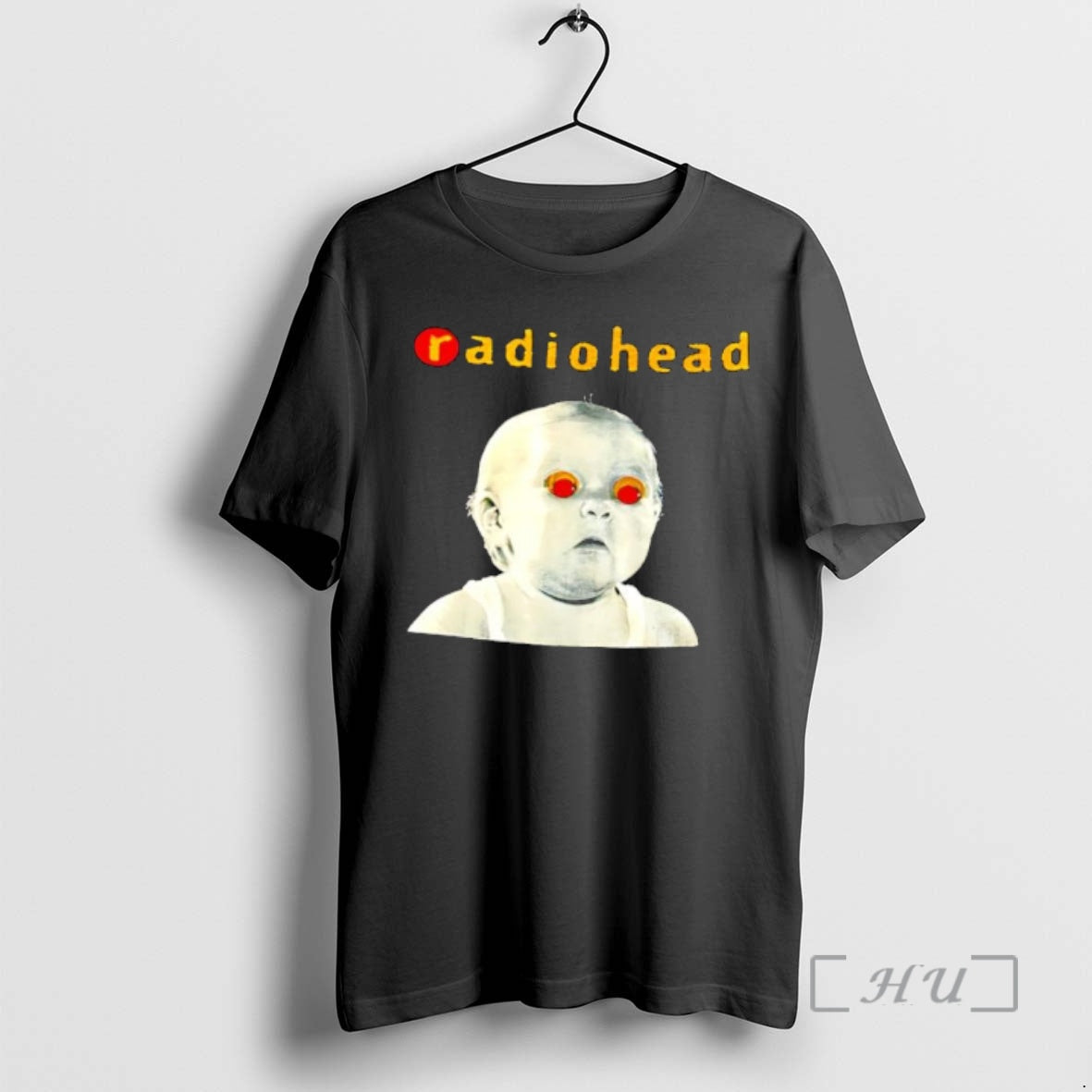 Officials Radiohead Creepy Baby Face With Red Eyes Graphic Art Unisex