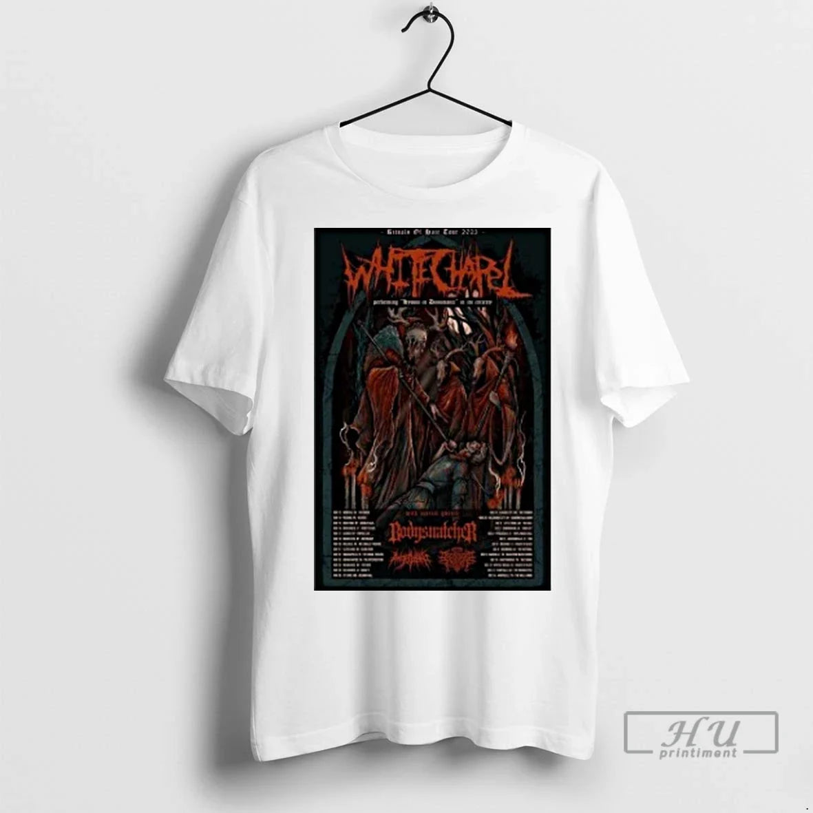Officials Rituals Of Hate Tour Whitechapel 2025 T Shirts Unisex
