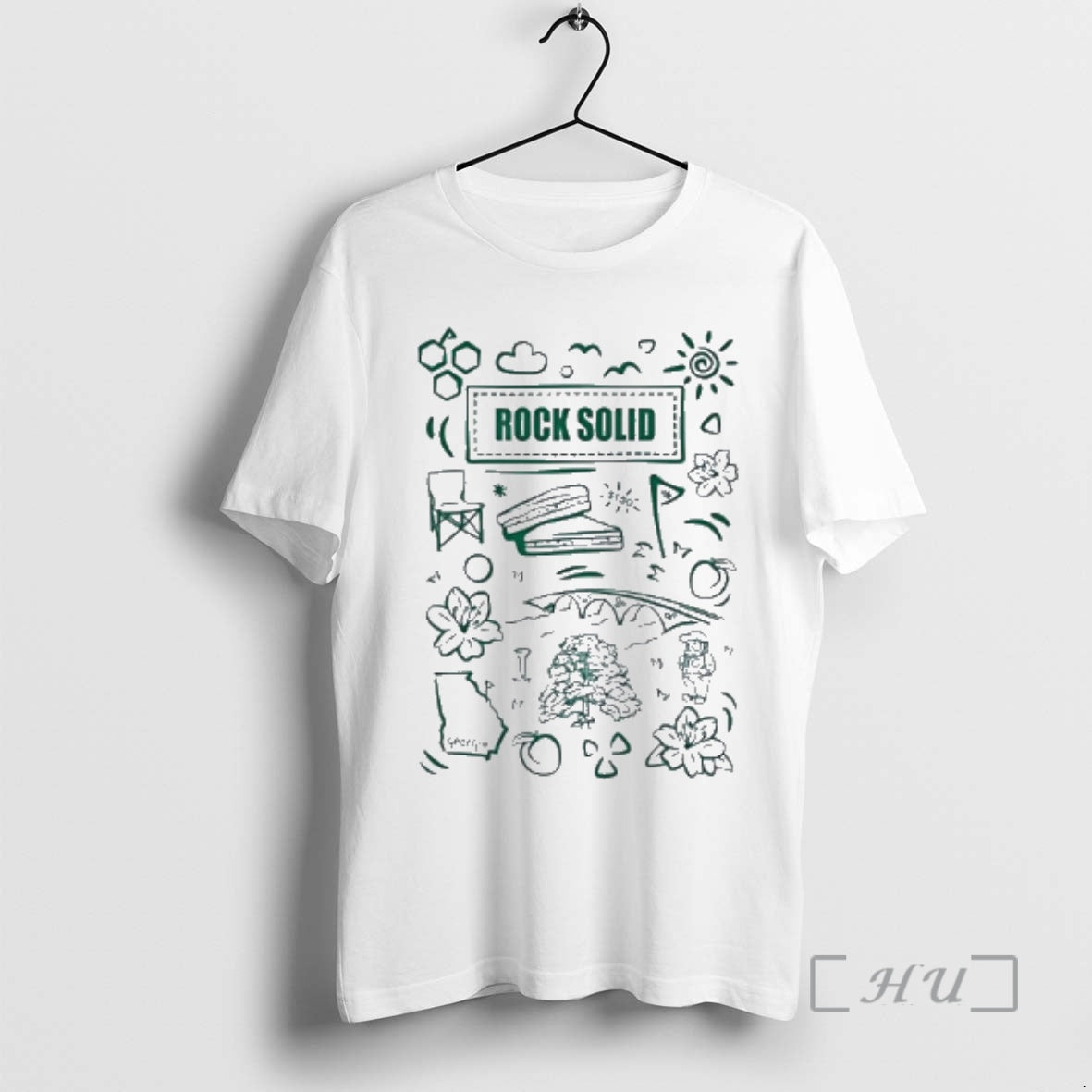 Officials Rock Solid Georgia Peach Flowers Golf Bridge Unisex