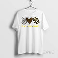 Officials San Diego Padres Football Peace Love Padres Logo Unisex