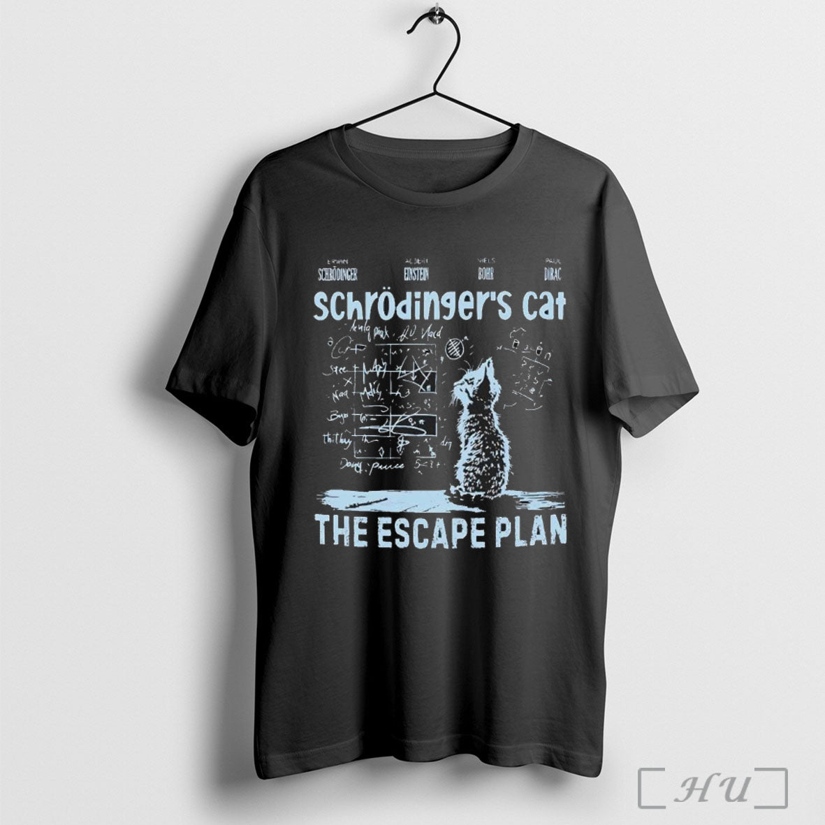 Officials Schrodingers Cat Escape Plan Interesting Physics Science T Shirt Unisex