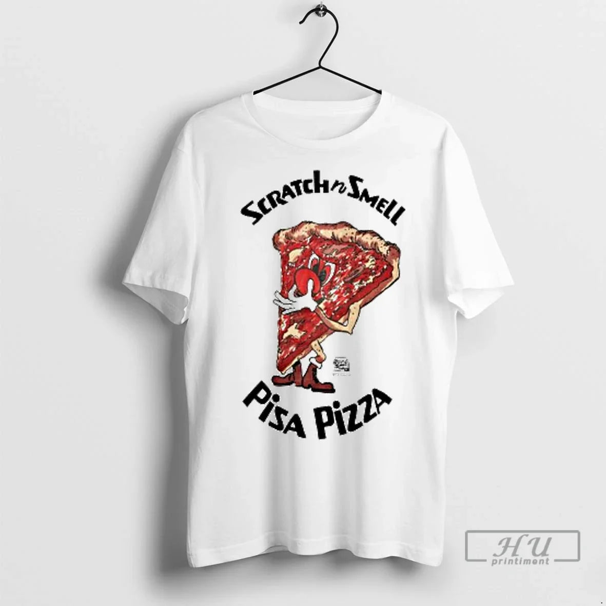 Officials Scratchn Smell Mel Pizza Pisa Ladies T Shirt Unisex