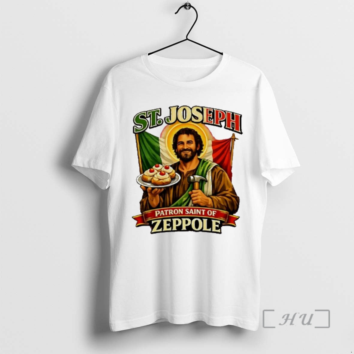 Officials St Joseph Patron Saint Of Zeppole Italian Flag Carpenter Unisex