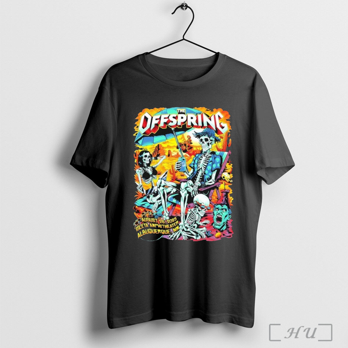 Officials The Offspring In Albuquerque Nm On Aug 26 2025 Skeleton T Shirt Unisex
