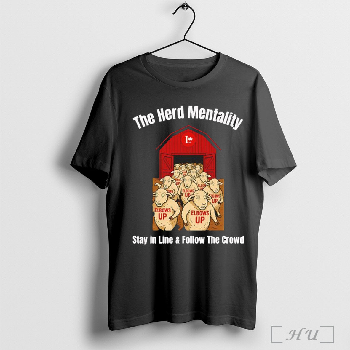 Officials The Herd Mentality Stay In Line And Follow The Crowd Flock Of Sheep Elbows Unisex