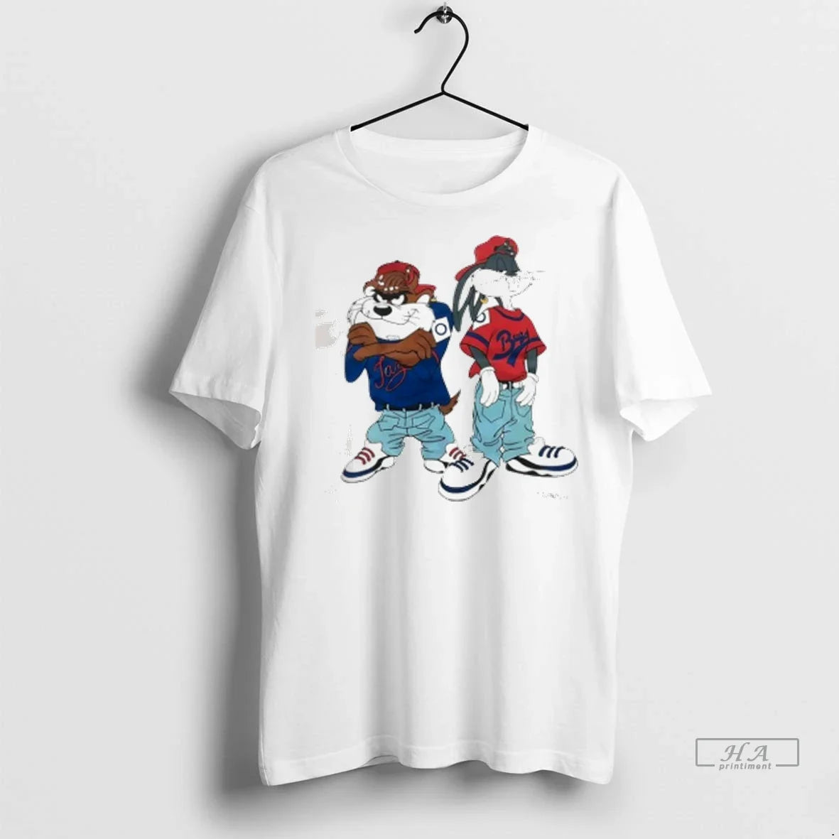 Officials Trendy Bugs Bunny And The Tasmanian Devil Hip Hop Vintage T Shirt Mnba4u Unisex