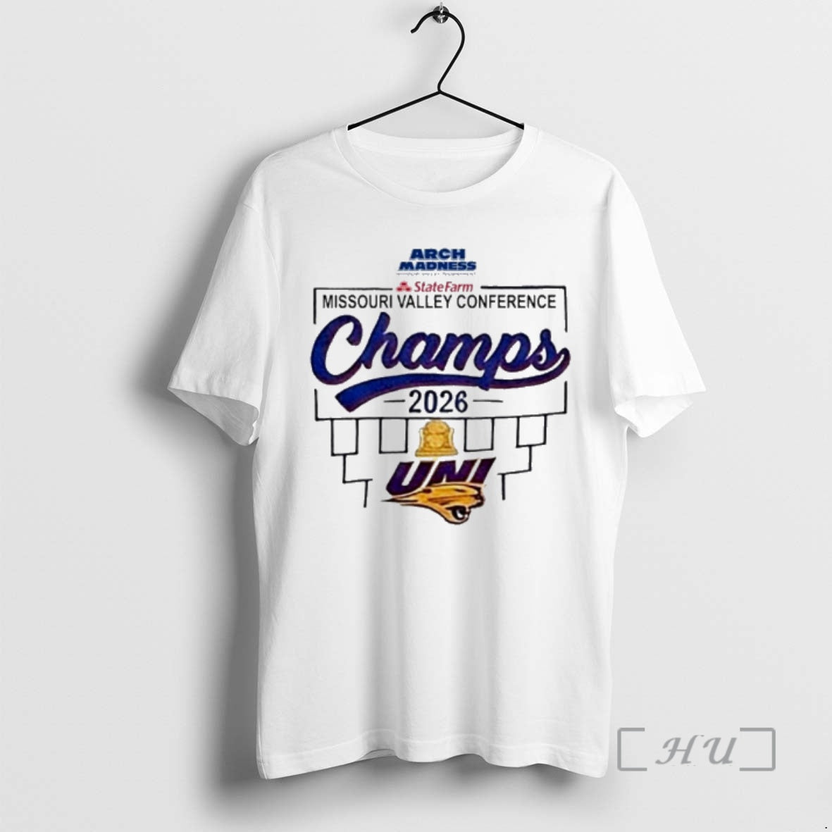 Officials Uni Panthers Mens Basketball Mvc Tournament Champions Locker Room Unisex
