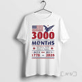 Officials Usa Anniversary 3000 Months July 4 Us Flag 250 Years America Premium T Shirts Unisex