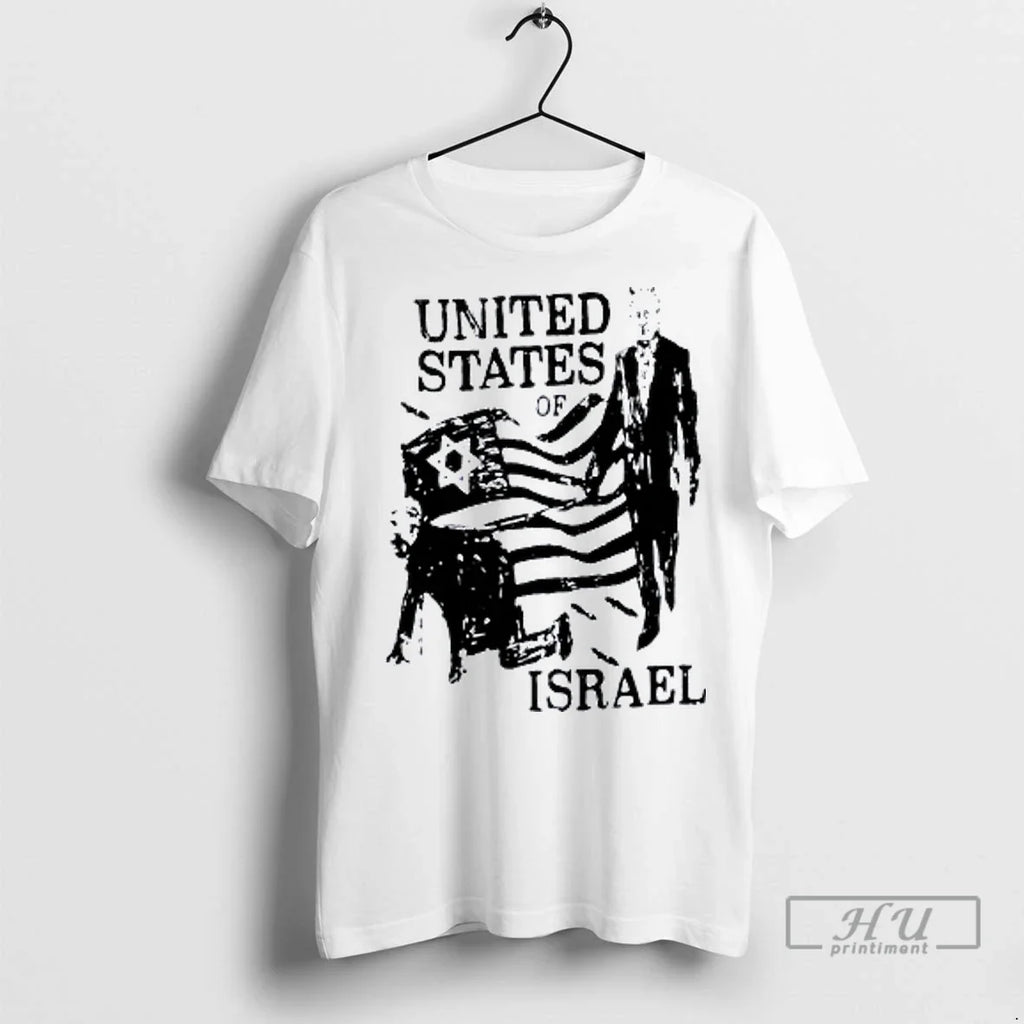 Officials United States Of Israel Red T Shirt Unisex