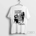 Officials United States Of Israel Red T Shirt Unisex