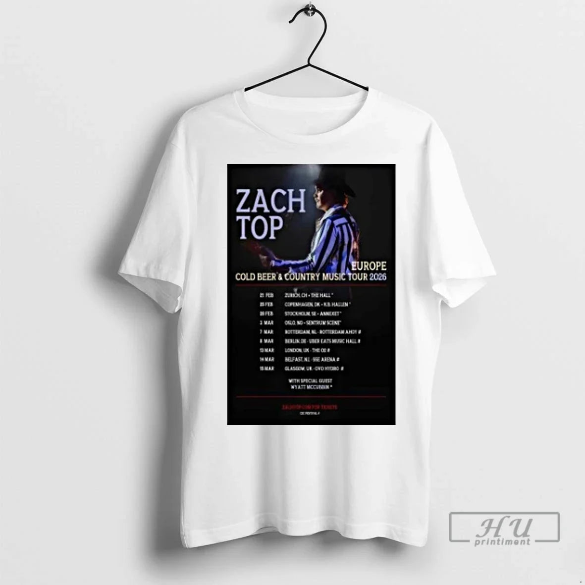 Officials Zach Top Europe Cold Beer And Country Music Fall Tour 2026 T Shirts Unisex