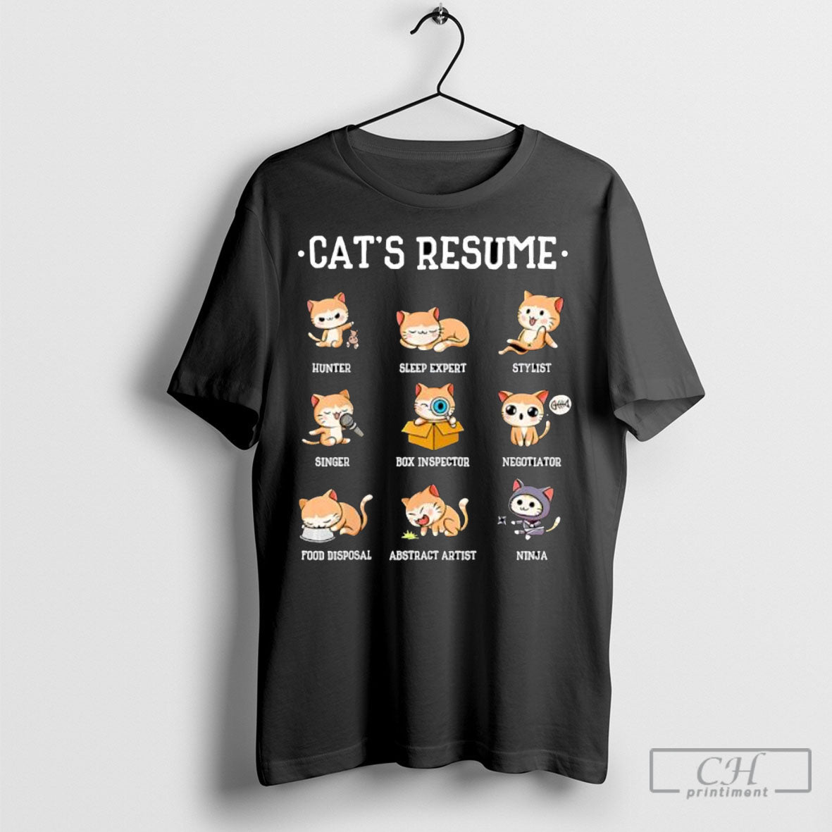 Offiical Cats Resume Life Of A Cat Animal Shirts Unisex