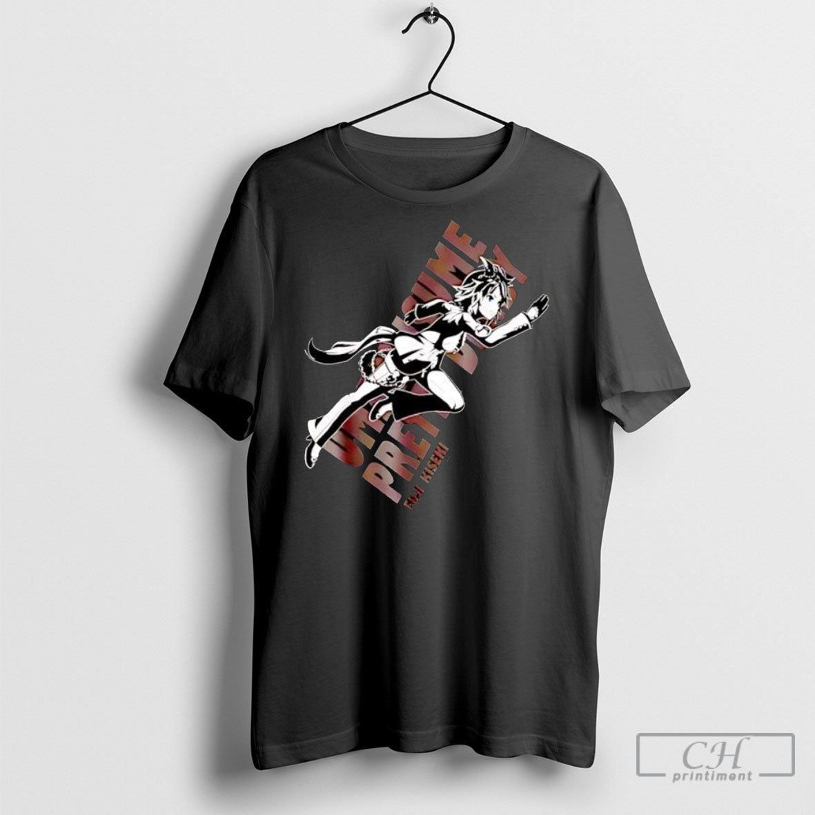 Offiical Cygames Umamusume Pretty Derby Fujikiski Black Shirts Unisex