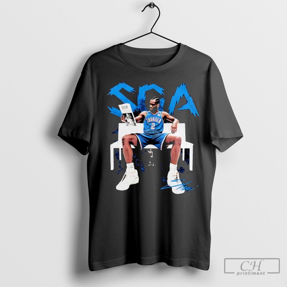 Offiical Nba Shai Gilgeous Alexander Okc Sit And Read The Newspaper Mvp Shirts Unisex