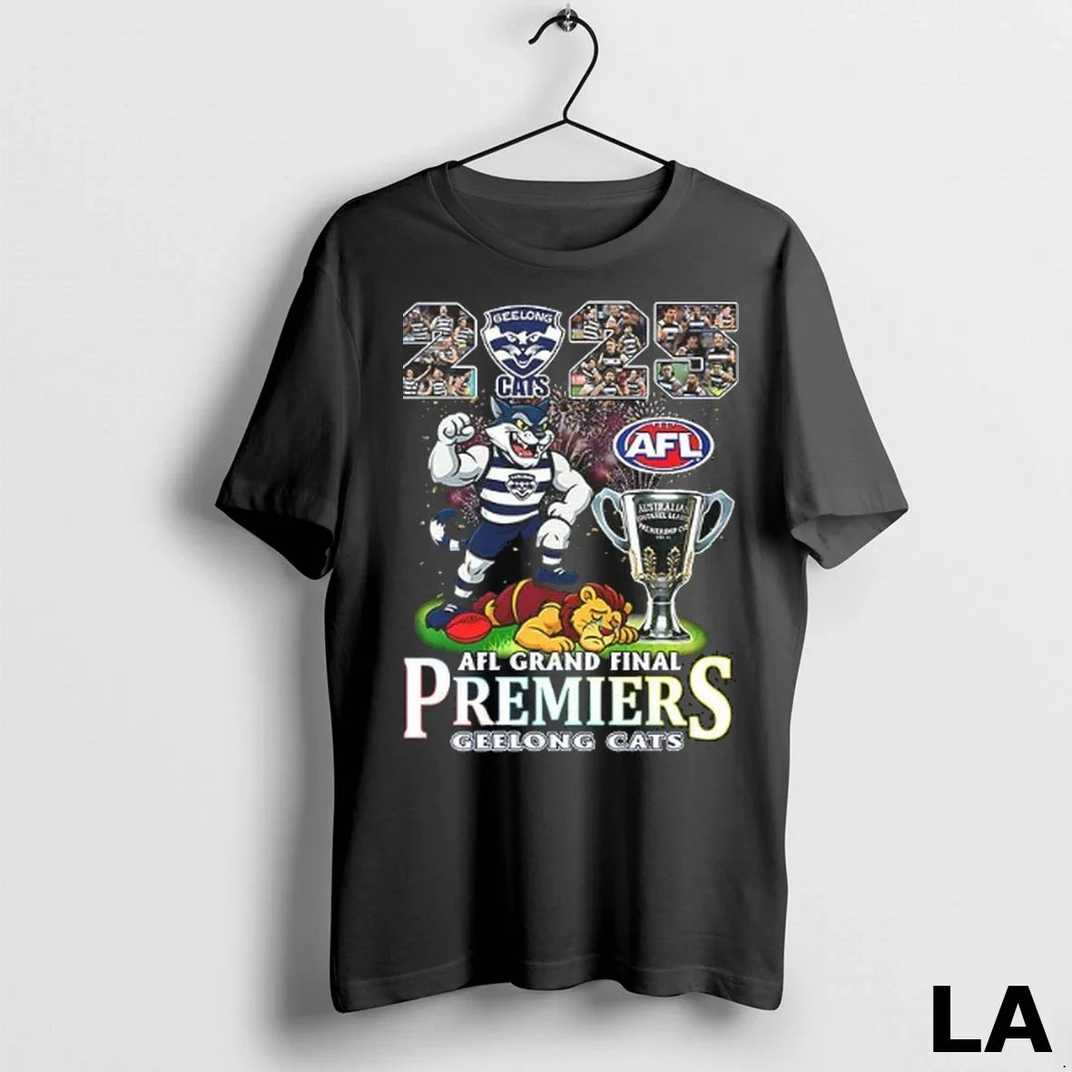 Original 2025 Afl Grand Final Premiers Geelong Cats Mascot Unisex