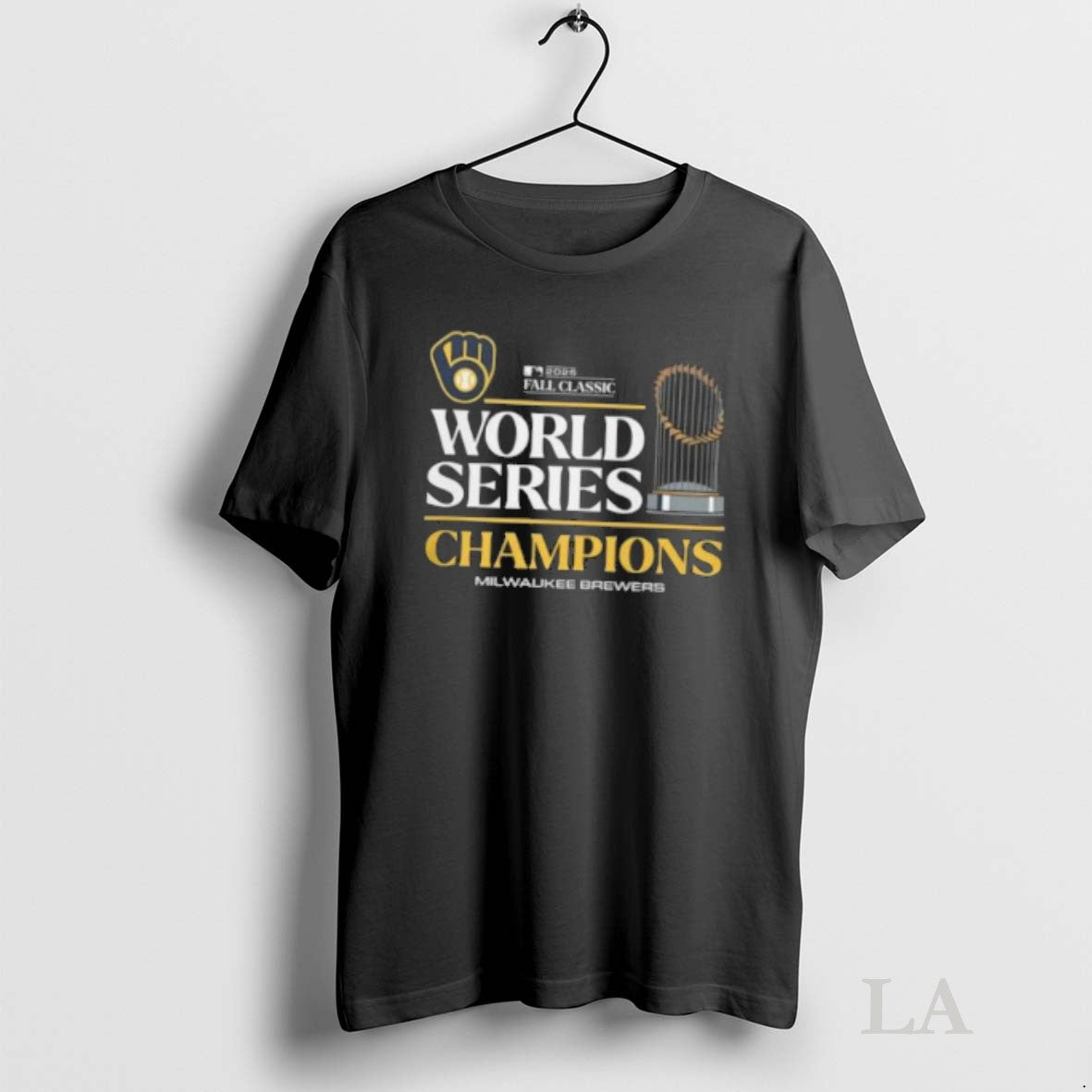 Original 2025 Milwaukee Brewers World Series Champions Trophy Logo Graphic Unisex