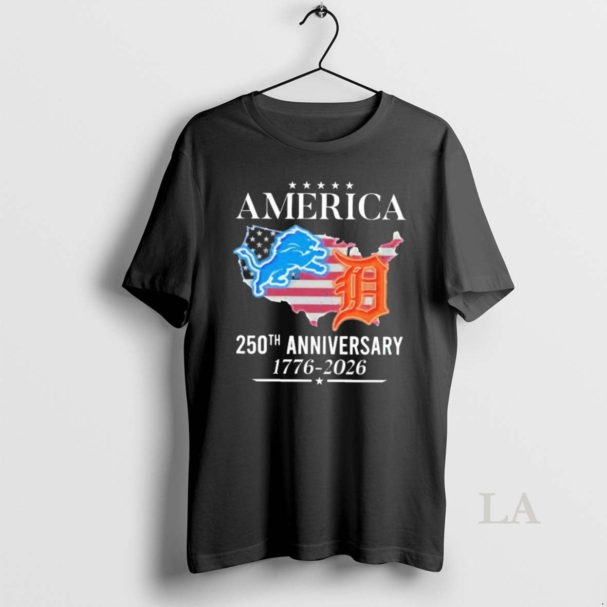 Original America Detroit Lions And Detroit Tigers 250th Anniversary 1776 2026 Unisex