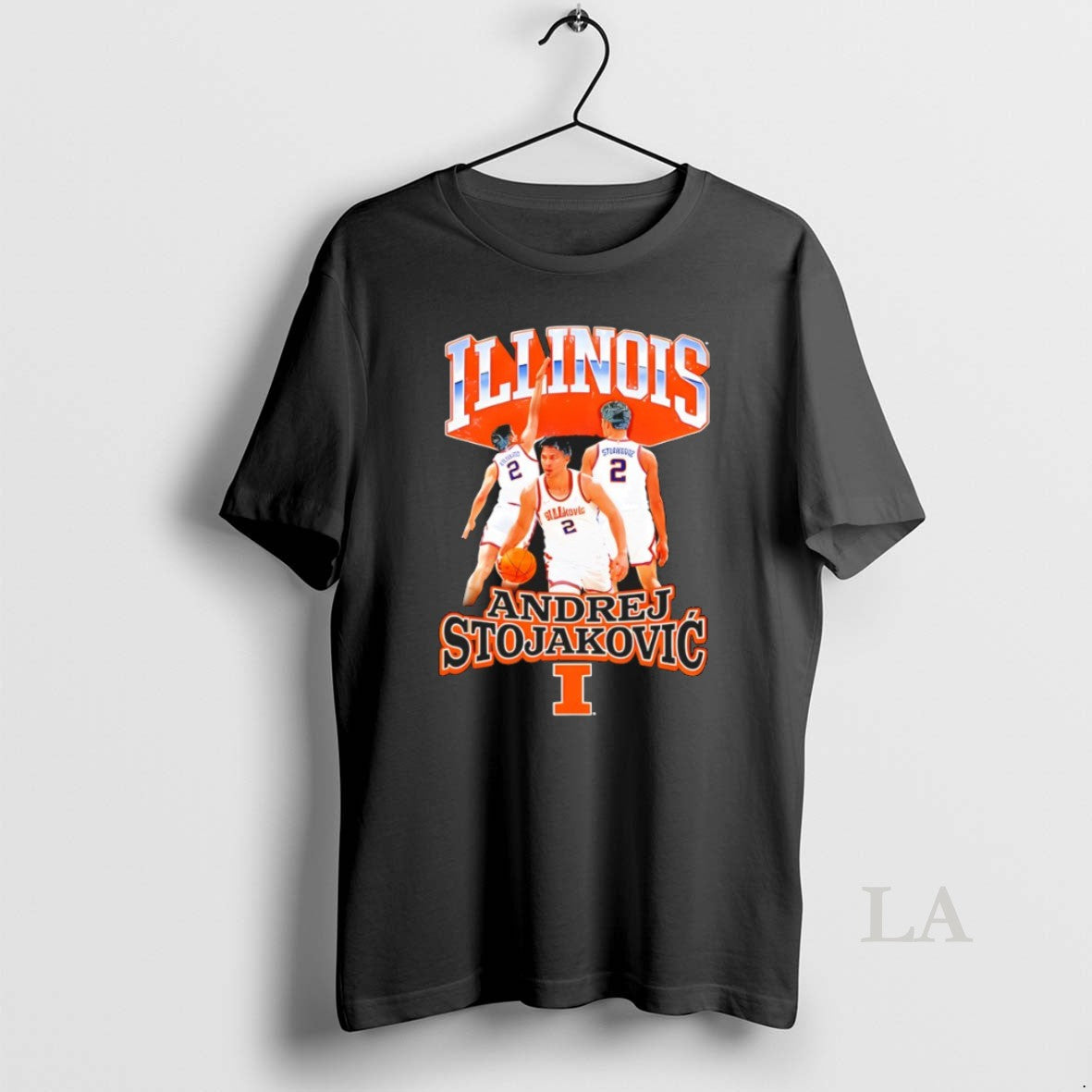Original Andrej Stojakovic Illinois Fighting Illini Basketball Graphic Vintage Unisex