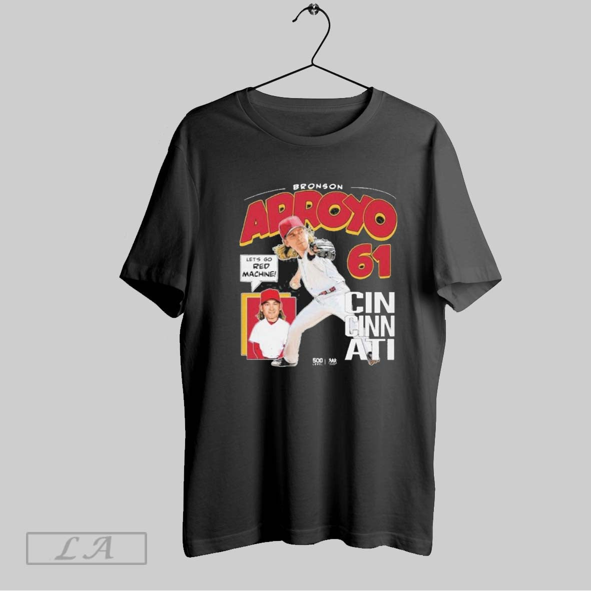 Original Bronson Arroyo Cincinnati Reds Comic Lets Go Red Machine Unisex