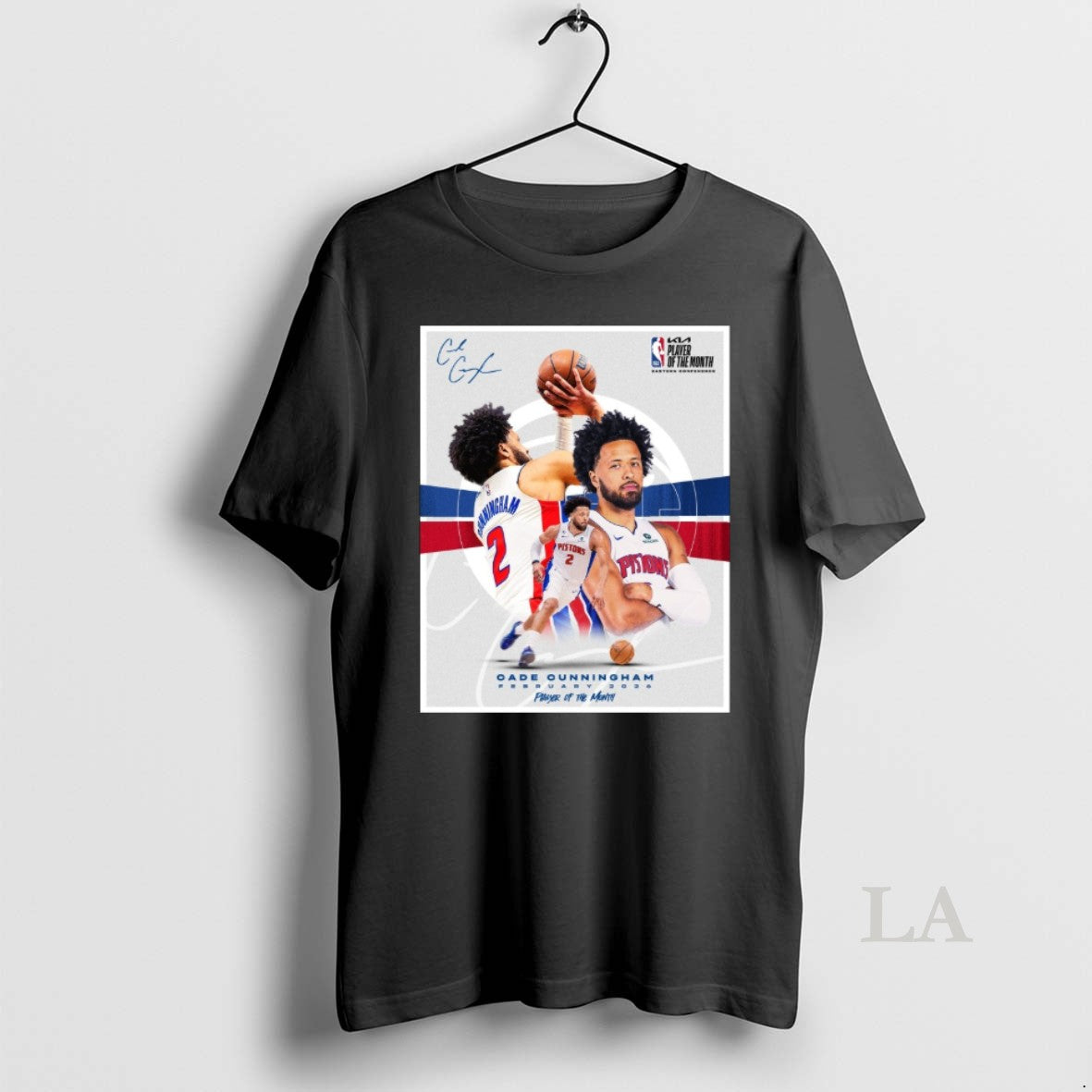 Original Cade Cunningham February 2026 Eastern Conference Player Of The Month Signature Unisex