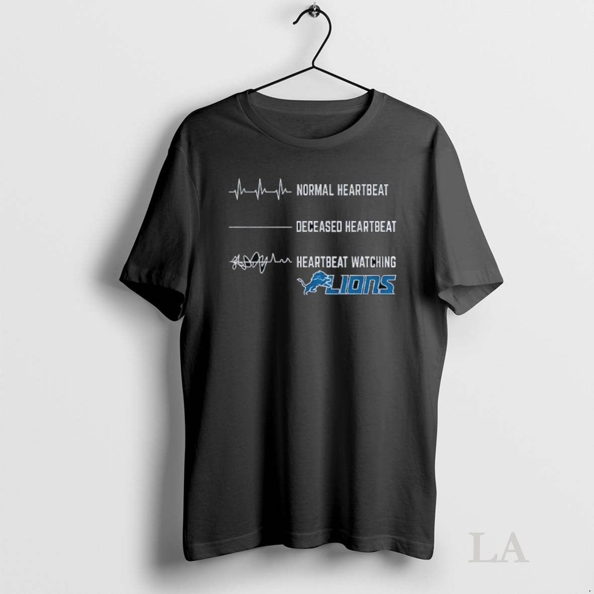 Original Detroit Lions Football Normal Heartbeat Deceased Heartbeat Heartbeat Watching Unisex