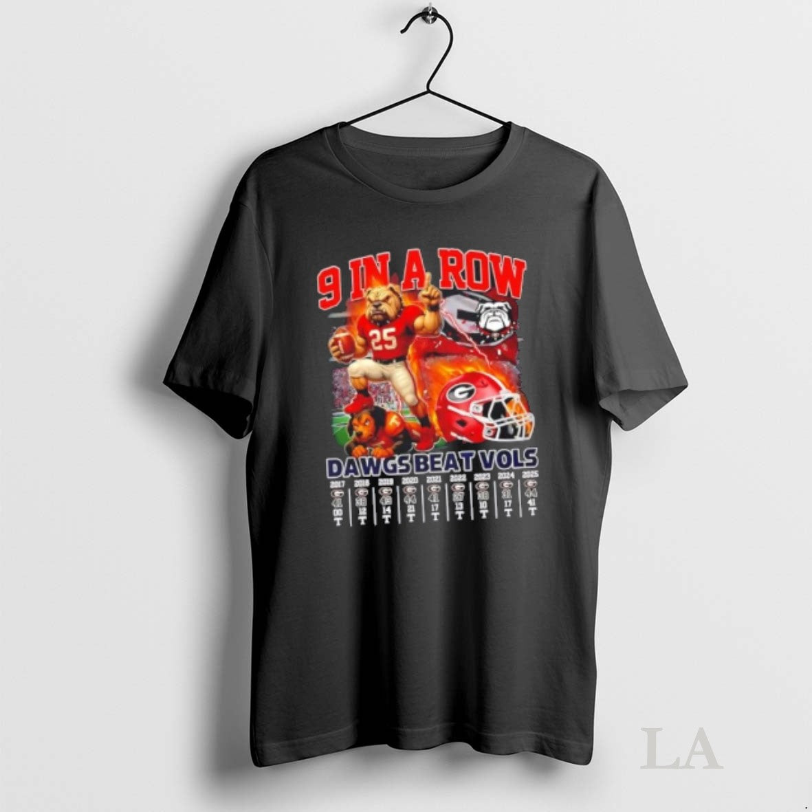 Original Georgia Bulldogs Mascot 9 In A Row Dawgs Beat Vols Unisex