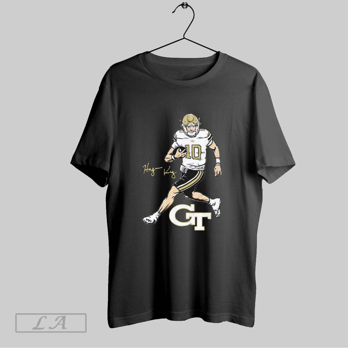 Original Georgia Tech Yellow Jackets Football Haynes King Superstar Pose Signature T Shirt