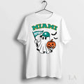 Original Halloween Ghost Miami Dolphins Football Flag Pumpkin Ladies Unisex