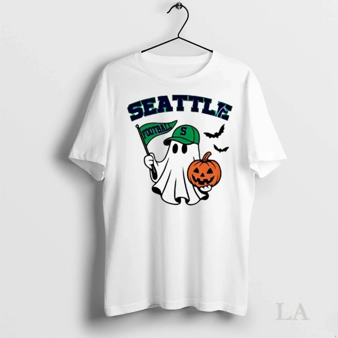 Original Halloween Ghost Seattle Mariners Football Flag Pumpkin Ladies Unisex