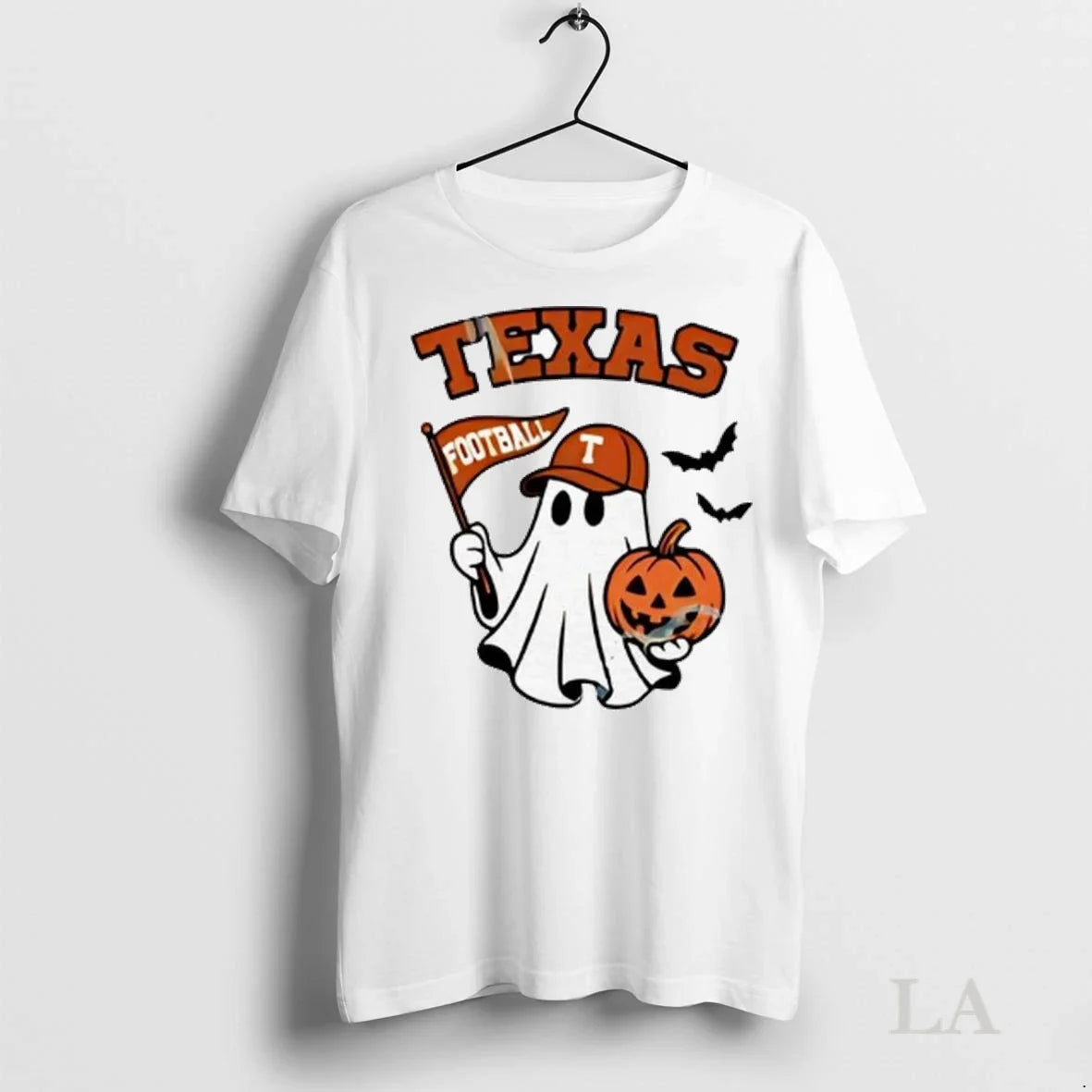 Original Halloween Ghost Texas Longhorns Football Flag Pumpkin Ladies Unisex