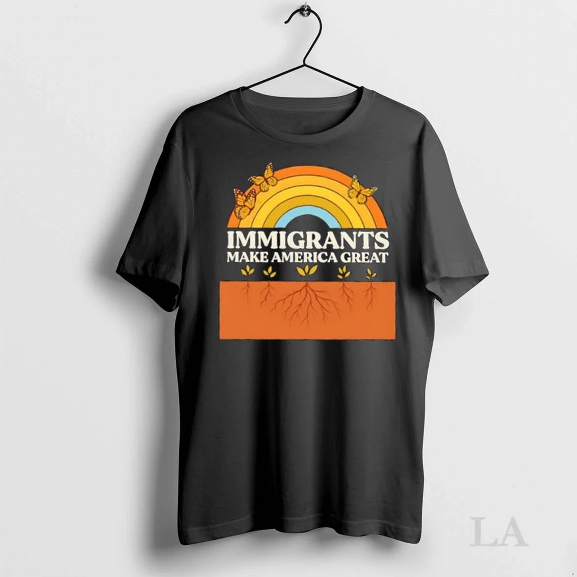Original Immigrants Make America Great Butterfly Rainbow Unisex