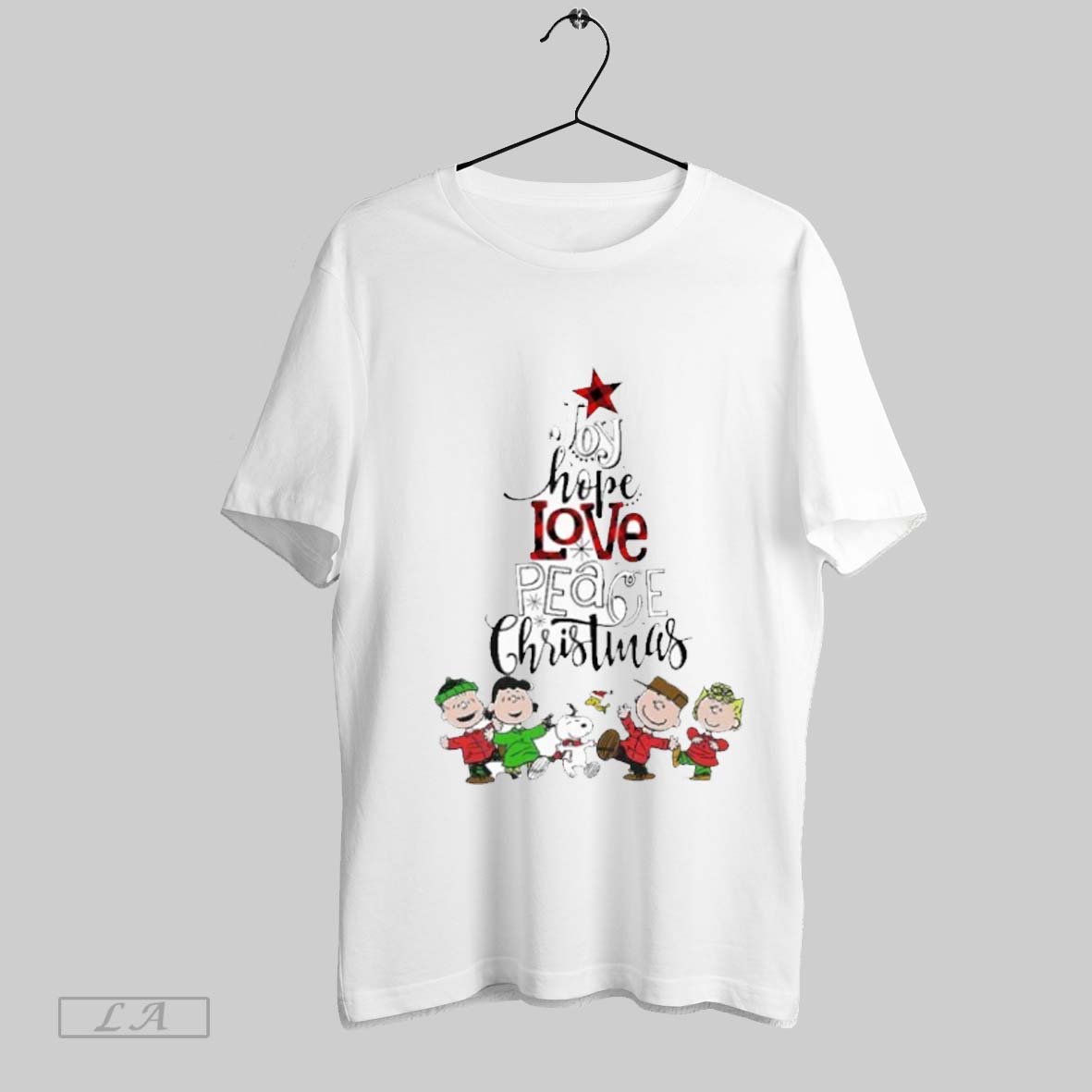 Original Joy Hope Love Peace Christmas Peanuts Shirt Unisex