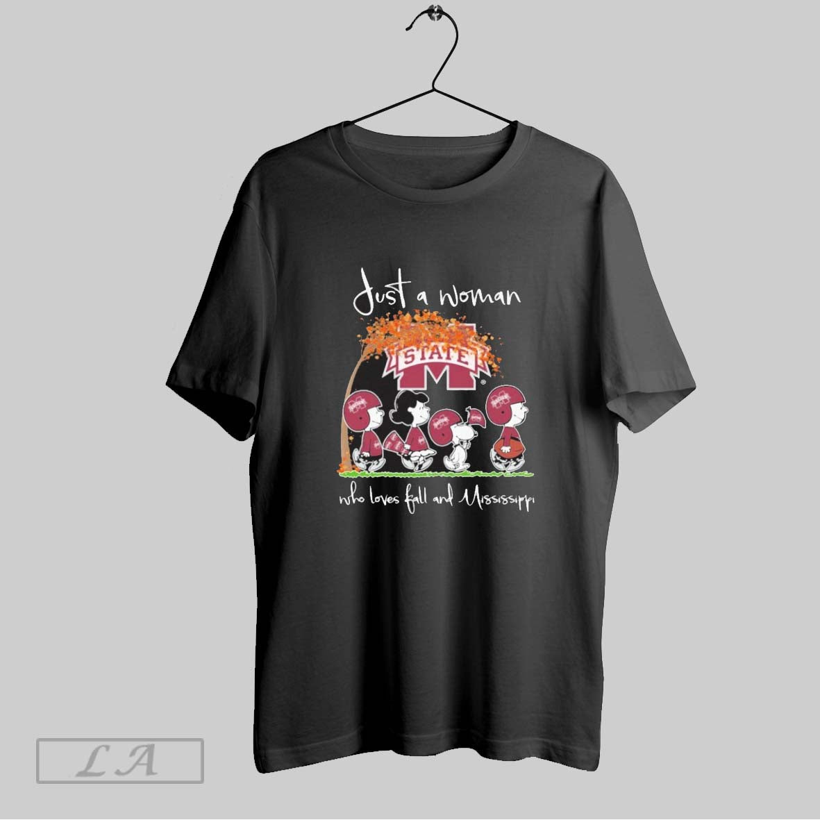 Original Just A Woman Peanuts Who Loves Fall And Mississippi Shirt T Shirt Unisex
