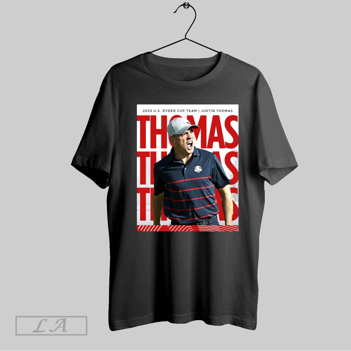 Original Justin Thomas 2025 Us Ryder Cup Team Red White And Blue Poster Unisex