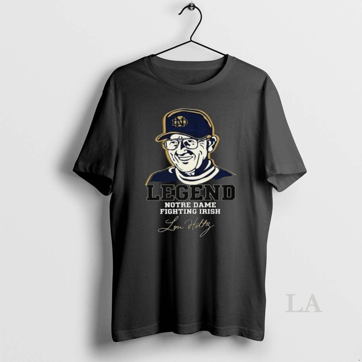 Original Lou Holtz Coach Legend Notre Dame Fighting Irish Football Signature Long Sleve Unisex