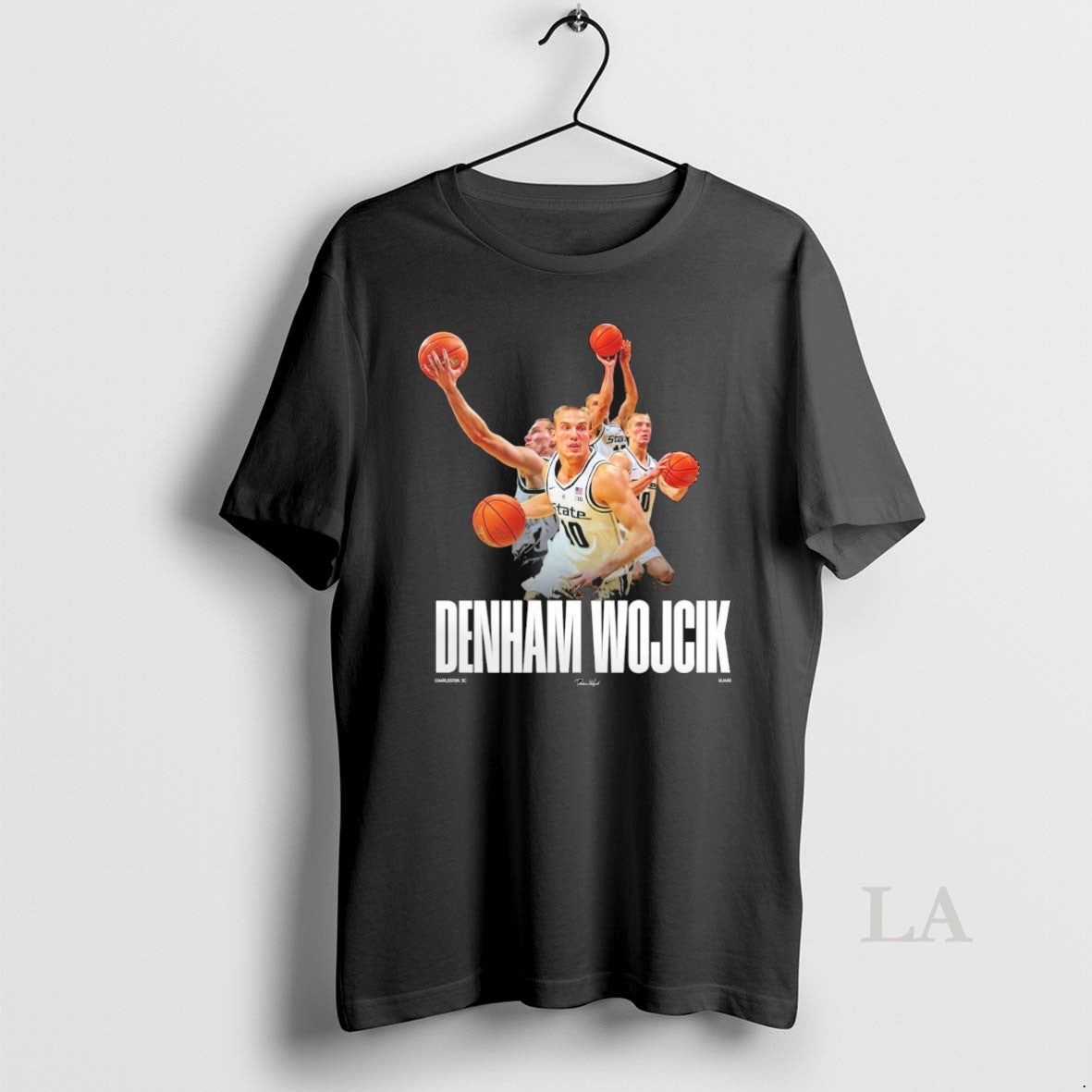 Original Michigan State Mens Basketball Denham Wojcik Signature Charleston Sc Guard Unisex