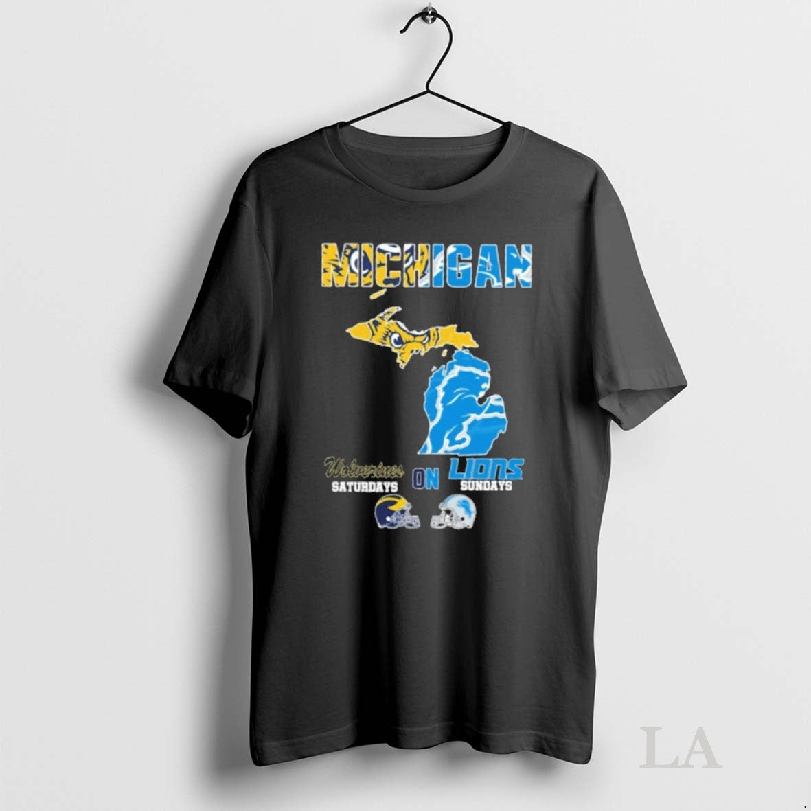 Original Michigan Wolverines Saturdays On Lions Sundays Map Unisex