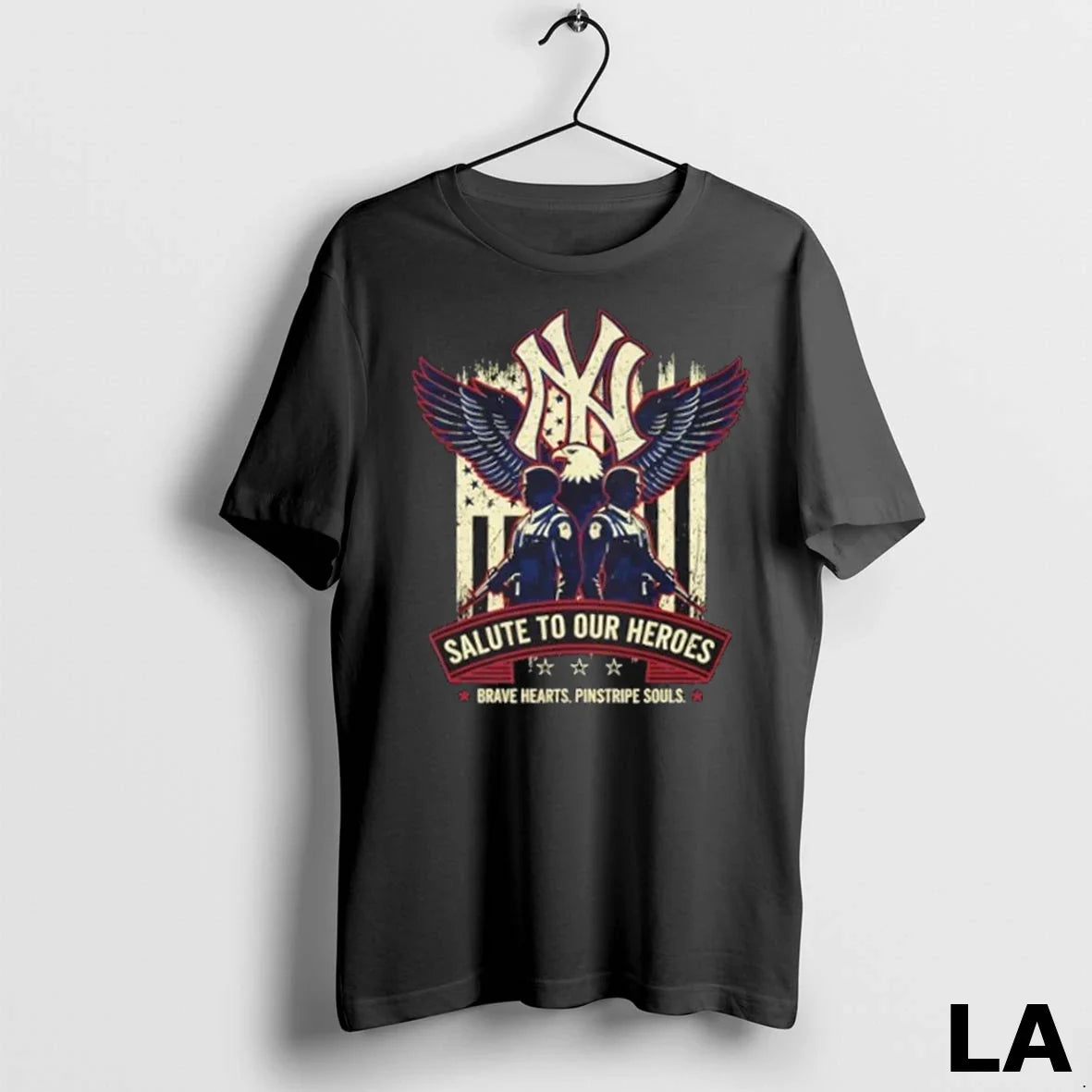 Original New York Yankees Salute To Our Heroes Brave Hearts Pinstripe Souls Unisex