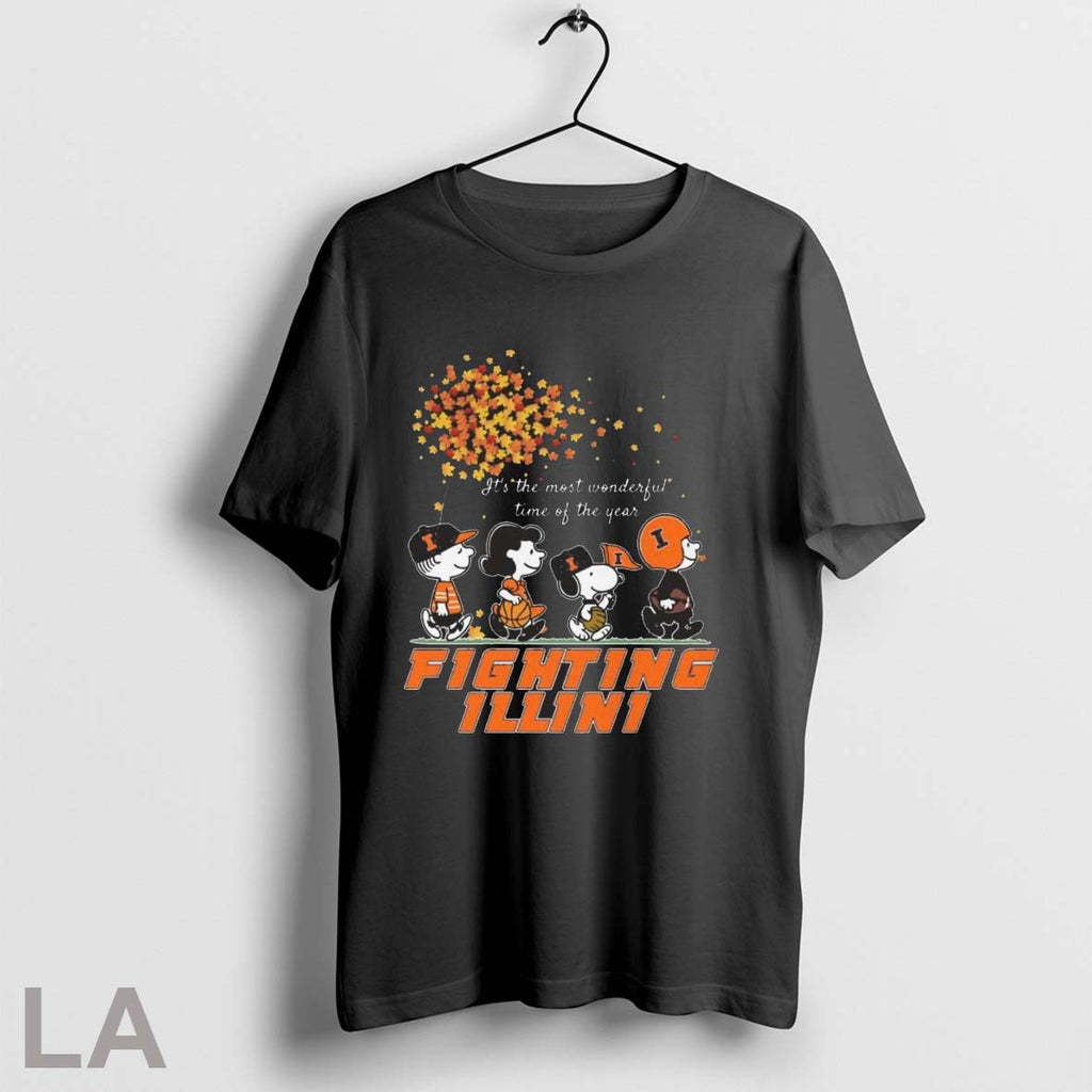 Original Peanuts Its The Most Wonderful Time Of The Year Fighting Illini Unisex