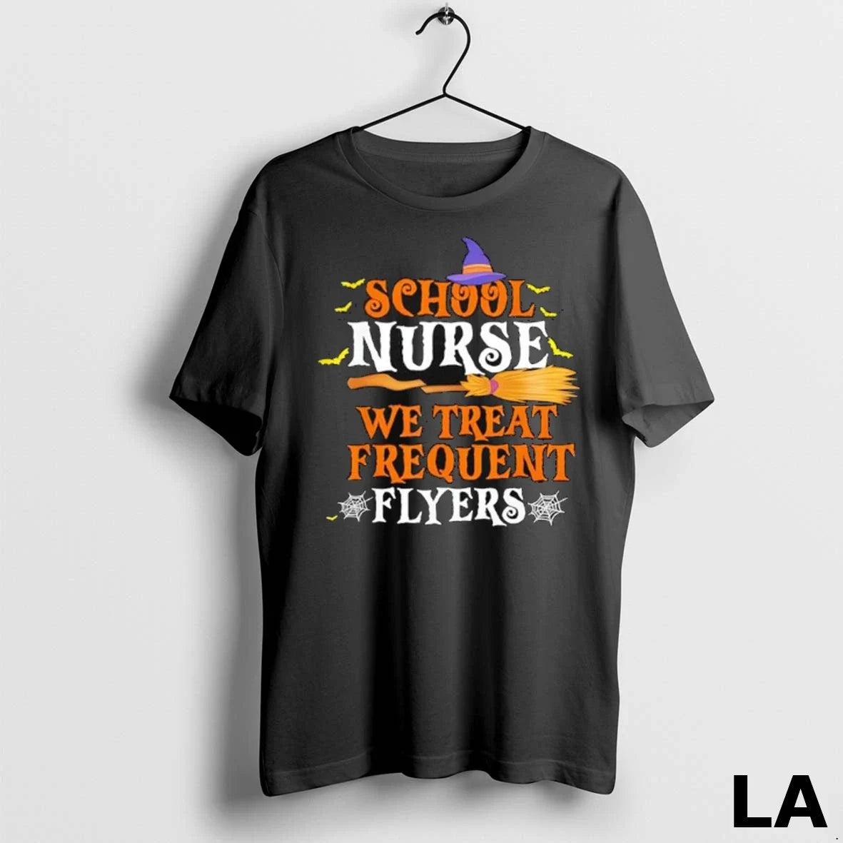 Original School Nurse We Treat Frequent Flyers Funny Halloween Ladies Unisex
