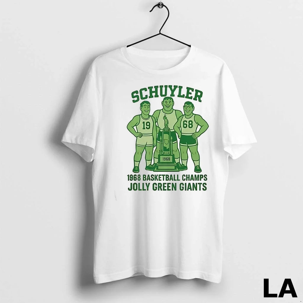 Original Schuyler 1968 Basketball Champs Jolly Green Giants Unisex