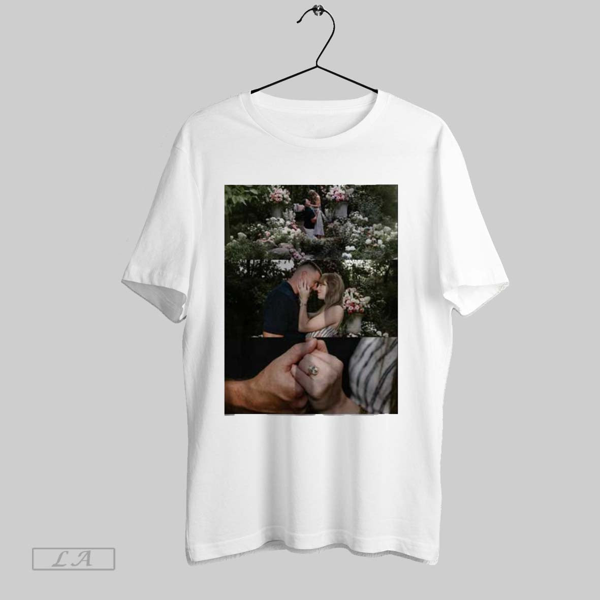 Original Taylor Vs Travis Kelce Are Engaged Memorial Photos T Shirt Unisex