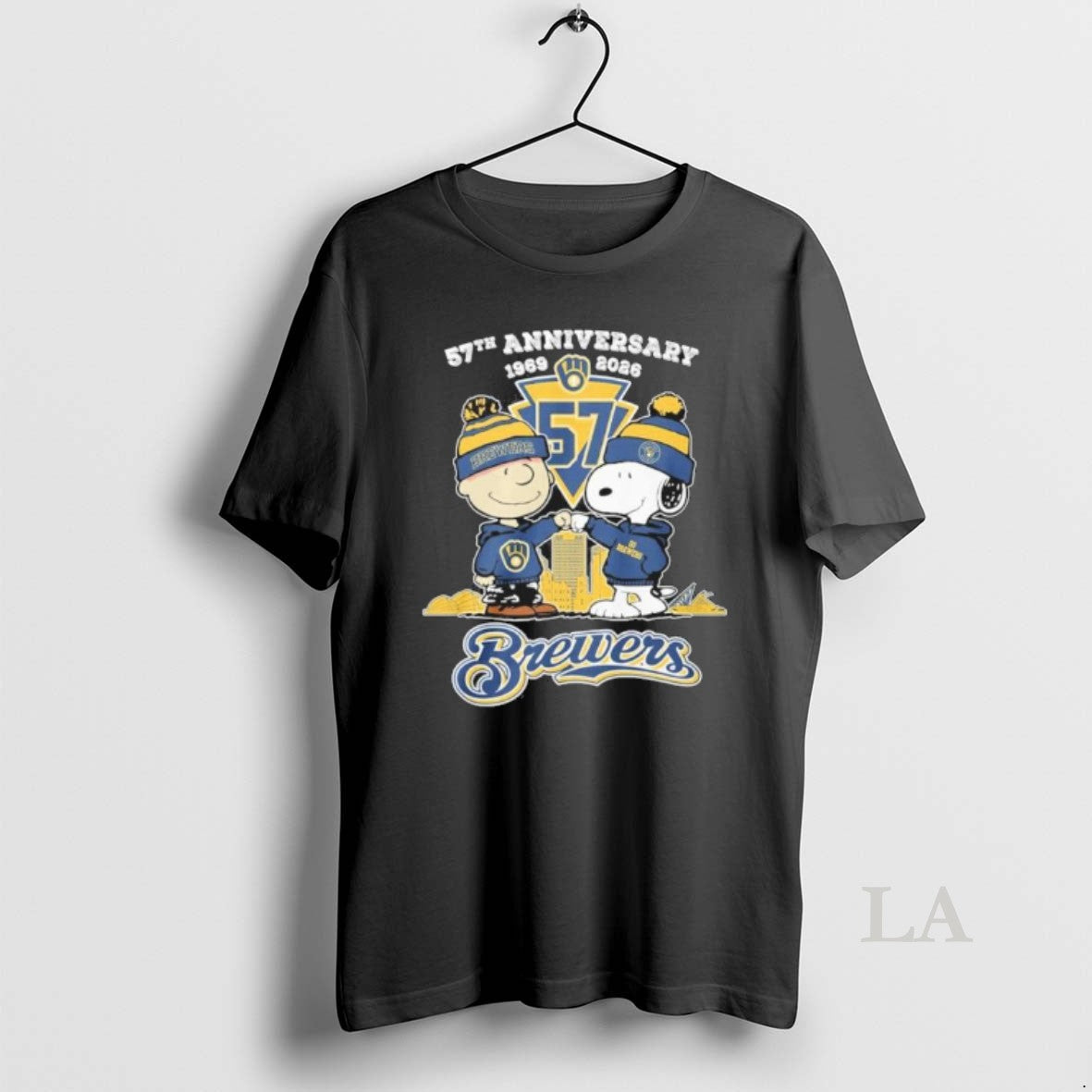Original The Peanuts Fistbump X Milwaukee Brewers 57th Anniversary 1969 2026 Unisex