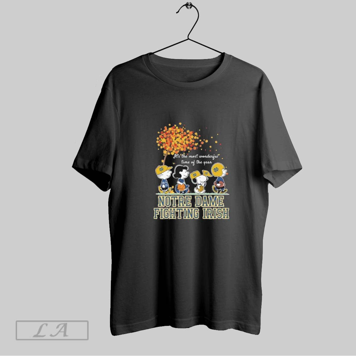 Original The Peanuts Walking X Notre Dame Fighting Irish Its The Most Wonderful Time Of Unisex