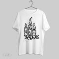 Original Three Burning Candles And A Rose Unisex
